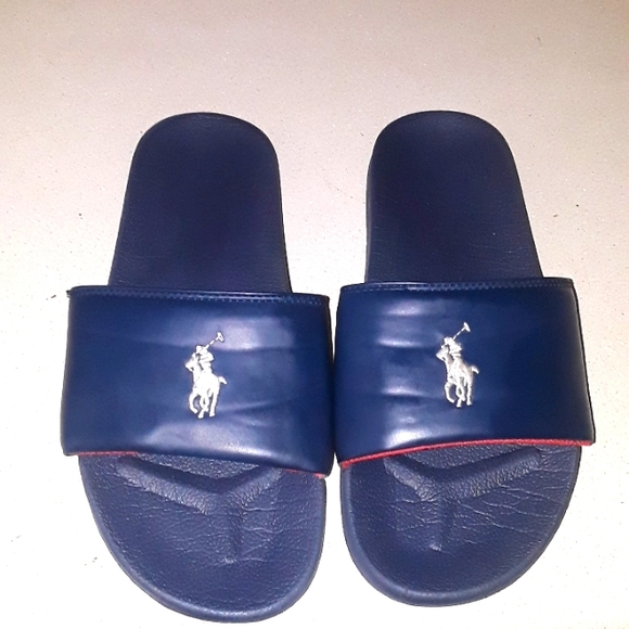 Polo by Ralph Lauren Shoes | Polo by Ralph Lauren Navy Blue Youth Slides | Color: Blue | Size: Youth 5 's Women's 7 | Chicanique's Closet